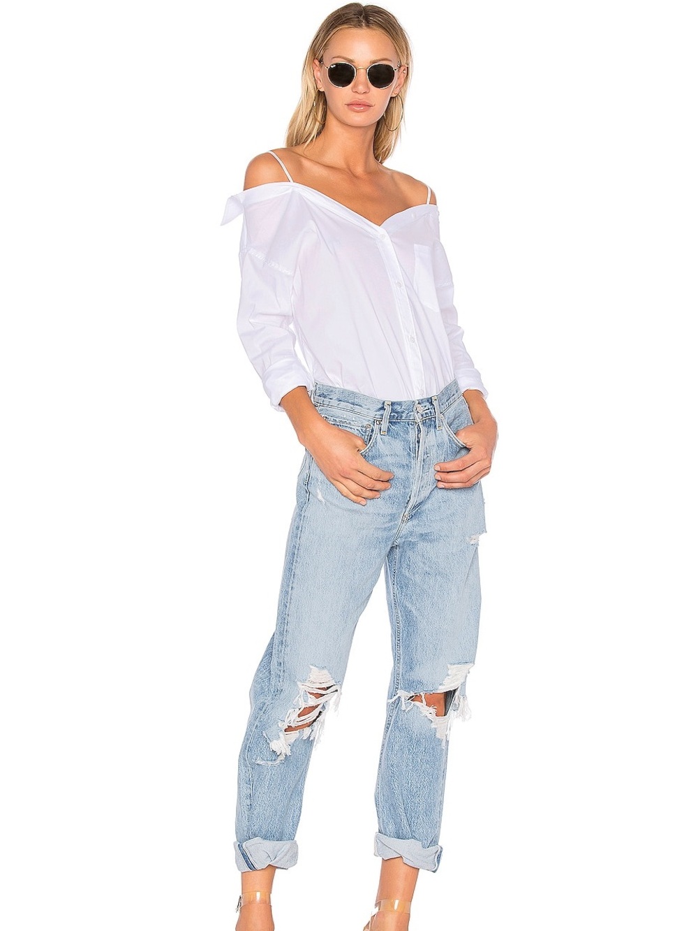 Agolde 90's Mid Rise Loose Fit Jeans in Fall Out size 28